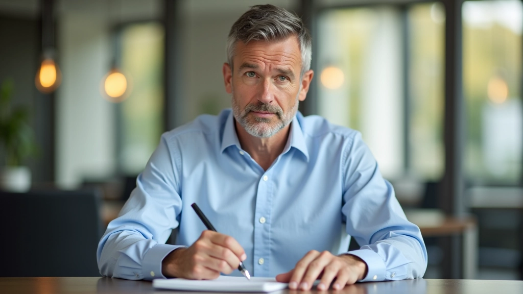 Deux professionnels en réunion, l'un parlant tandis que l'autre prend des notes, environnement de bureau moderne, communication active